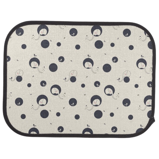 Shy Elephant Pattern Car Mat (Rear)