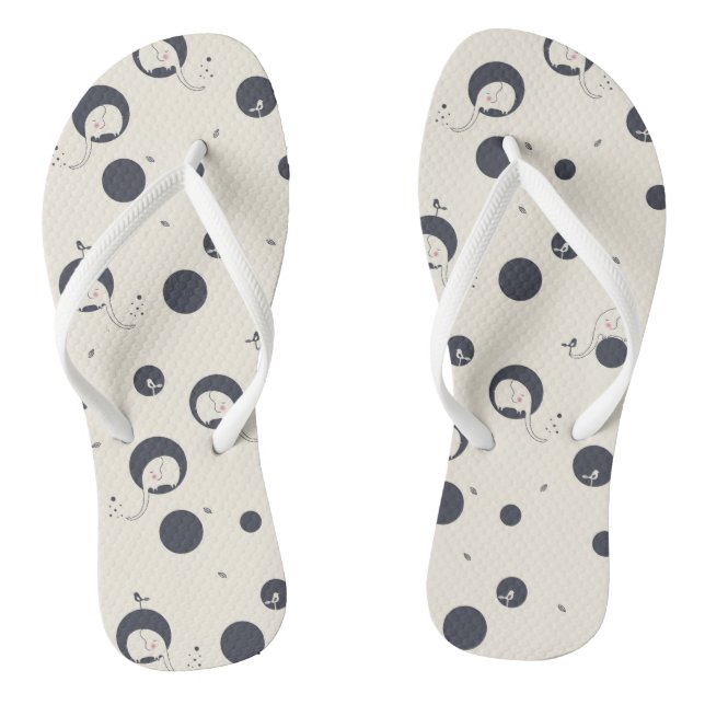 Shy Elephant Pattern Flip Flops (Footbed)