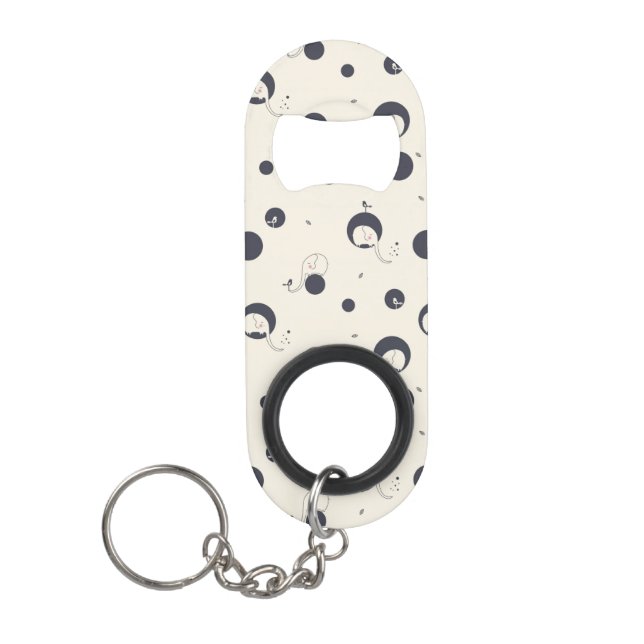 Shy Elephant Pattern Keychain Bottle Opener (Front)