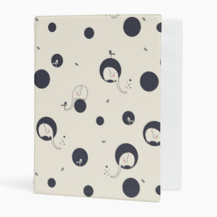 Shy Elephant Pattern Mini Binder