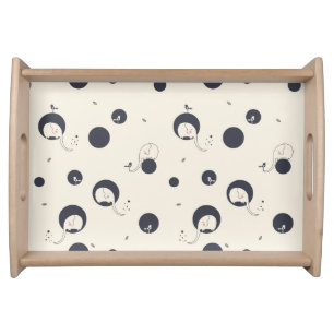 Shy Elephant Pattern Serving Tray