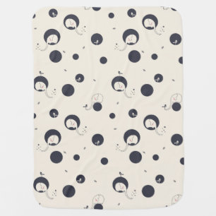 Shy Elephant Pattern Stroller Blanket