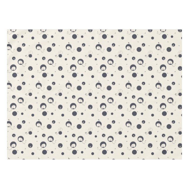 Shy Elephant Pattern Tablecloth (Front (Horizontal))