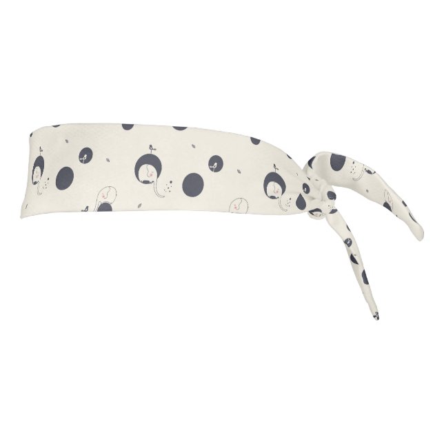Shy Elephant Pattern Tie Headband (Rotate 90)