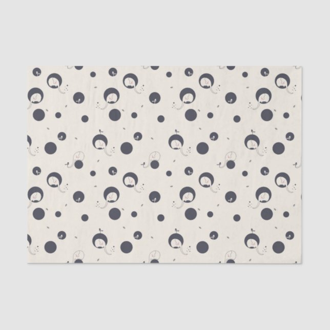 Shy Elephant Pattern Tissue Paper (Front)