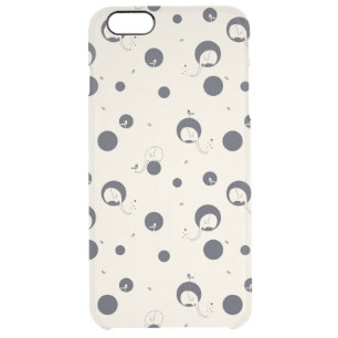 Shy Elephant Pattern Clear iPhone 6 Plus Case