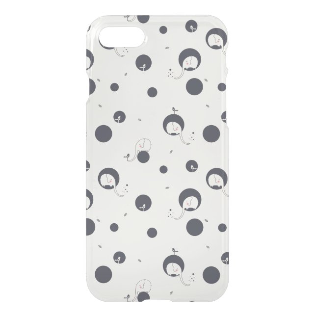 Shy Elephant Pattern Uncommon iPhone Case (Back)