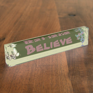 Shy Fairy Banner Desk Name Plate