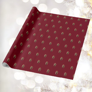 Shy Girl Christmas Elf Wrapping Paper
