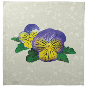 Shy Little Pansy Napkin