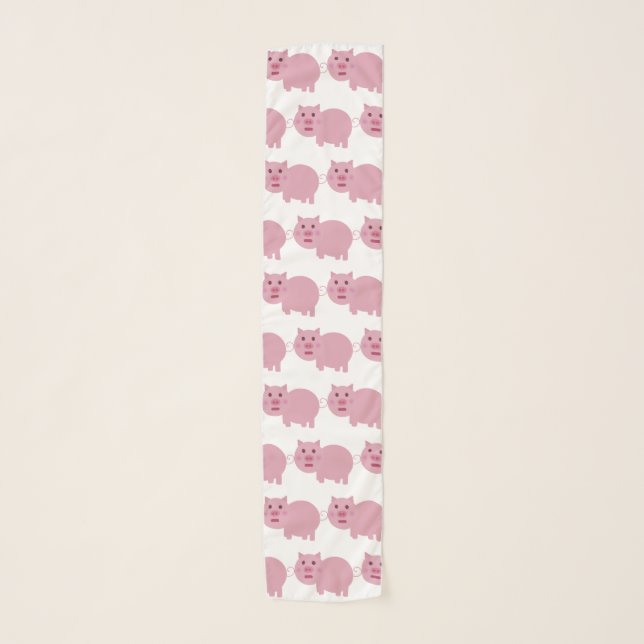 Shy Pink Pig Scarf (Front)