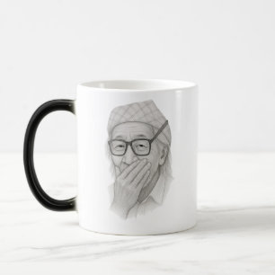Shy Smile of a Moroccan Elder – Hand-Drawn Traditi Color Morph Mug