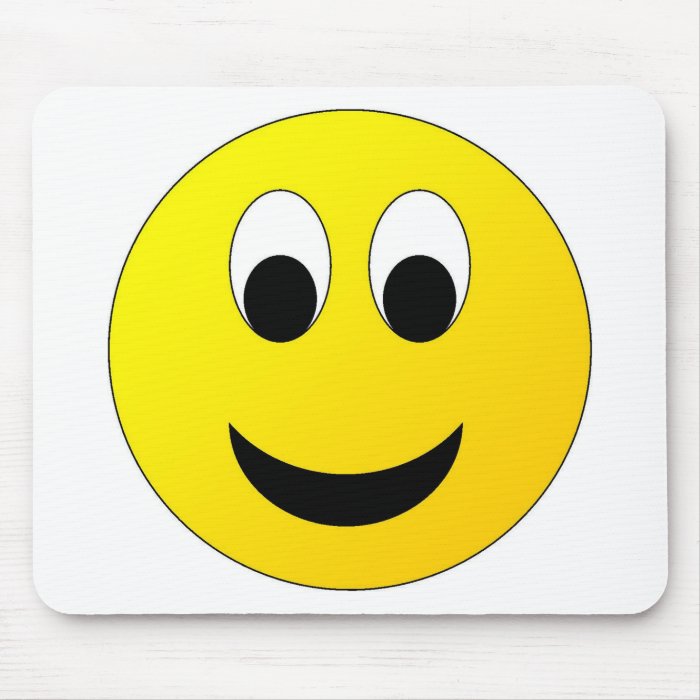 Shy Smiley Face Mouse Pad