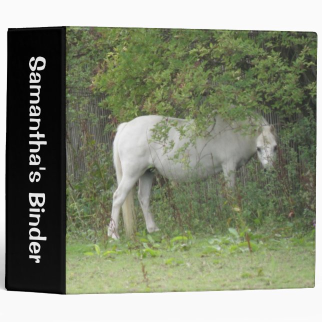 Shy White Horse Custom Binder (Front/Spine)