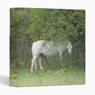 Shy White Horse Photograph Album 3 Ring Binder
