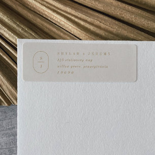 SHYLAH Boho Chic Gold Cream Return Address Labels