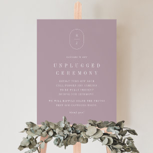 SHYLAH Lilac Mauve Wedding Unplugged Ceremony Sign