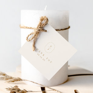 SHYLAH Minimal Gold Cream Simple Wedding Thank You Favor Tags