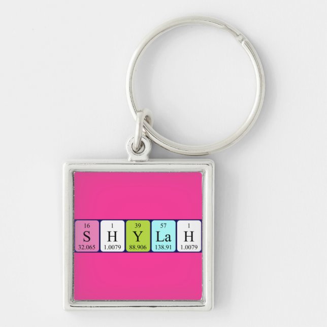 Shylah periodic table name keyring (Front)