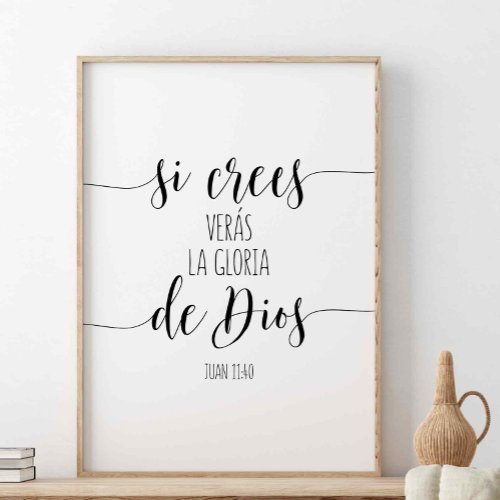 Si Crees Vers La Gloria De Dios Juan 1140 Poster