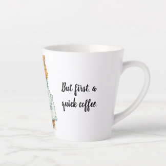 Si Hay Que Triunfar Grumpy Orange Cat Custom Quote Latte Mug