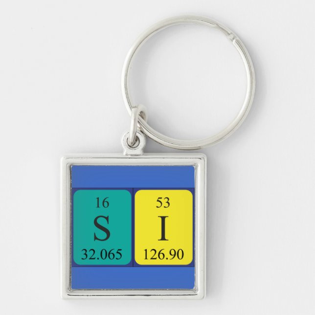 Si periodic table name keyring 2 (Front)
