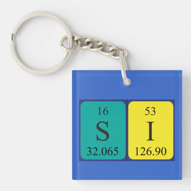 Si periodic table name keyring 4 (Front)