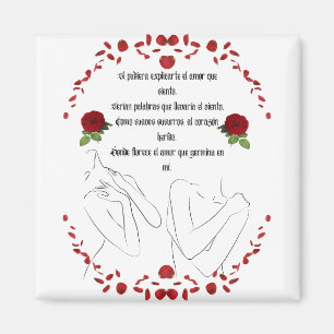 "Si Pudiera Explicarte" Quote Magnet