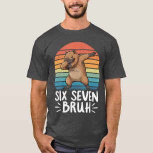 Si Seven Bruh 67 Meme Capybara Funny Capybara for T-Shirt