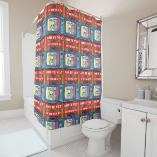 si tienes tv ahi te vez drawstring bag shower curtain