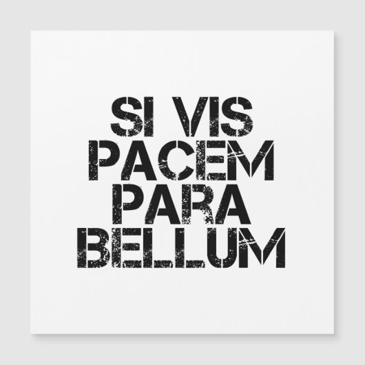 Si Vis Pacem Para Bellum (Front)