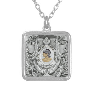 SI VIS PACEM PARA BELLUM SILVER PLATED NECKLACE