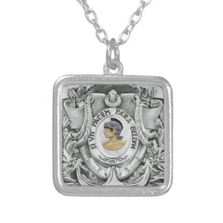 SI VIS PACEM PARA BELLUM SILVER PLATED NECKLACE