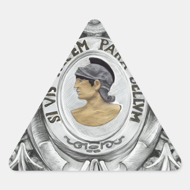 SI VIS PACEM PARA BELLUM TRIANGLE STICKER (Front)