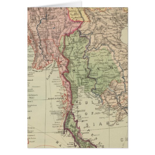 Siam, Burma and Anam Cards (Front)