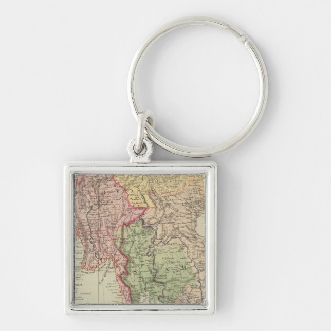 Siam, Burma and Anam Keychain (Front)