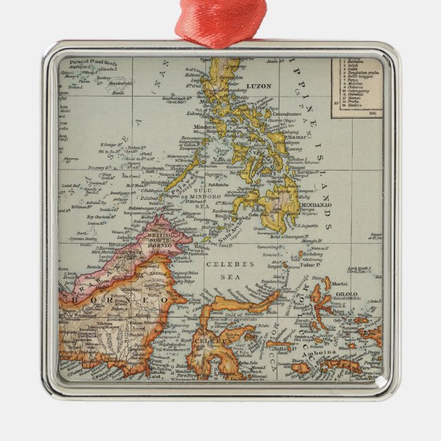 Siam, Malay Archipelago Metal Ornament (Front)