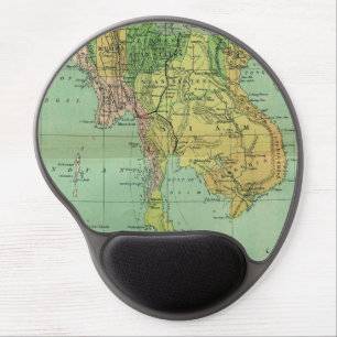 Siam Thailand Early Map Gel Mouse Pad