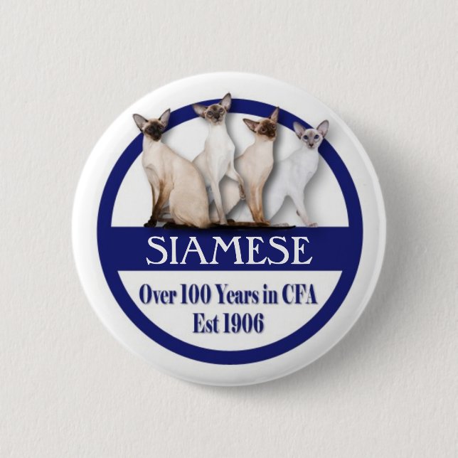 Siamese 100 Years Button (Front)