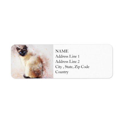 Siamese | Abstract | Watercolor Label