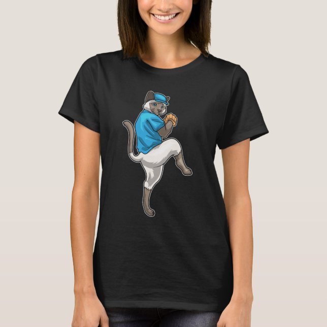 Siamese Baseball Baseball bat T-Shirt (Front)