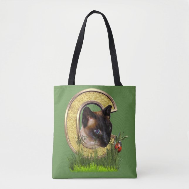 Siamese-Capital-Monogram letter C Tote Bag (Front)