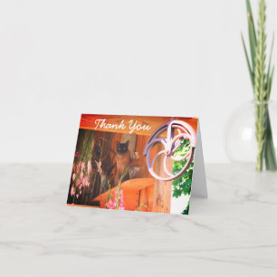 Siamese Cat 2 Customizable Thank You Card