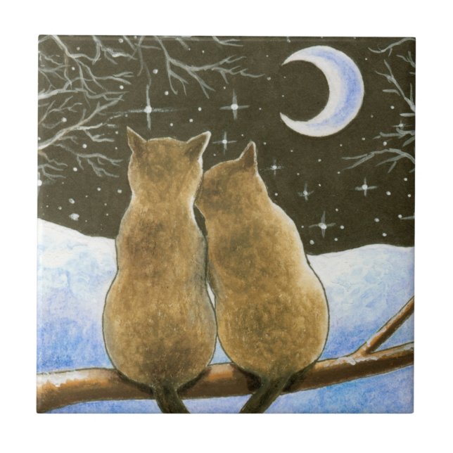 Siamese Cat 584 Ceramic Tile (Front)