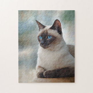 Siamese Cat 749 Digital art Jigsaw Puzzle