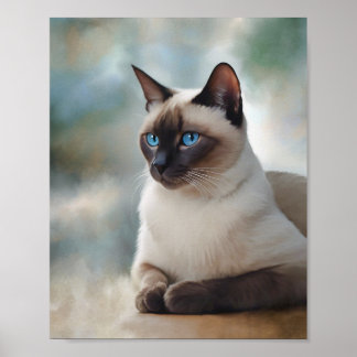 Siamese Cat 749 Digital art Poster