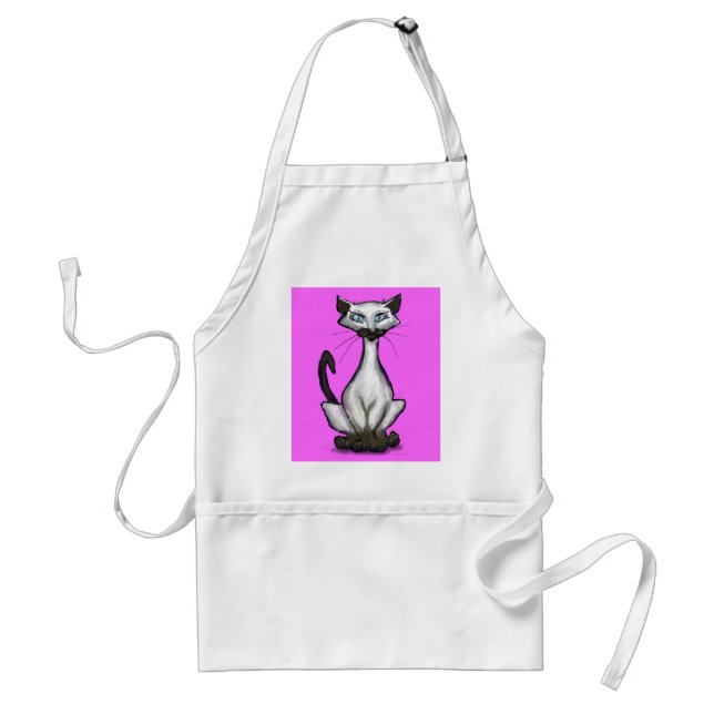 Siamese Cat Adult Apron (Front)