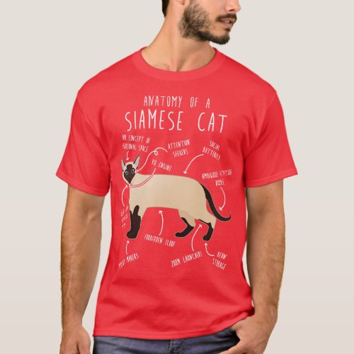 Siamese Cat Anatomy 1 T_Shirt