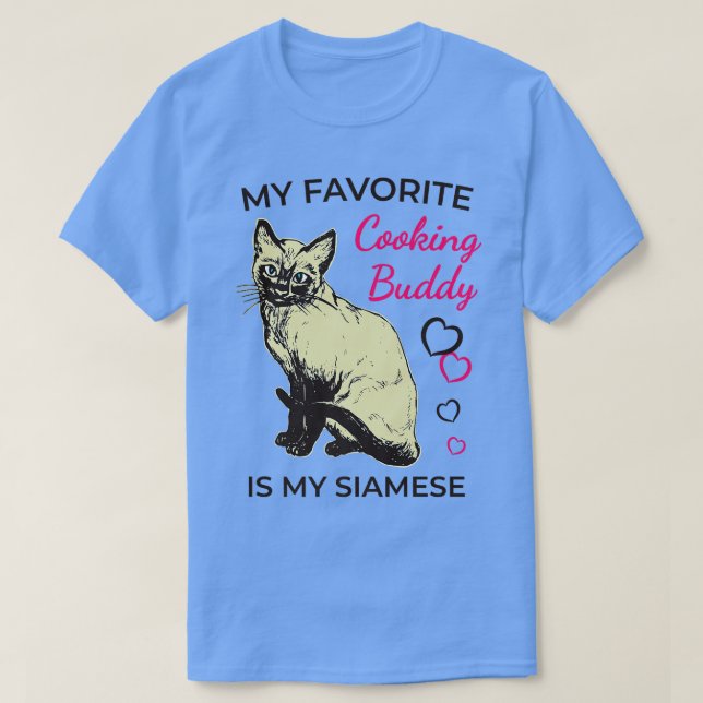 Siamese Cat and CookingT-Shirt T-Shirt (Design Front)