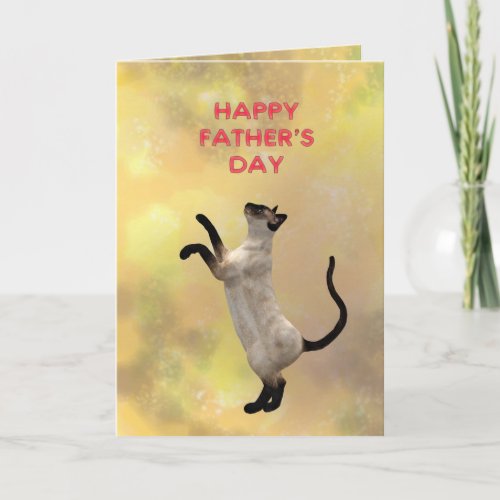 Siamese cat and Fathers day Card